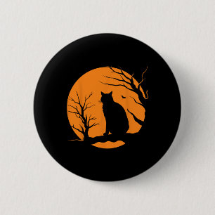 Badge Rond 5 Cm Scandale Halloween Vintage Chat Noir Costume Retro