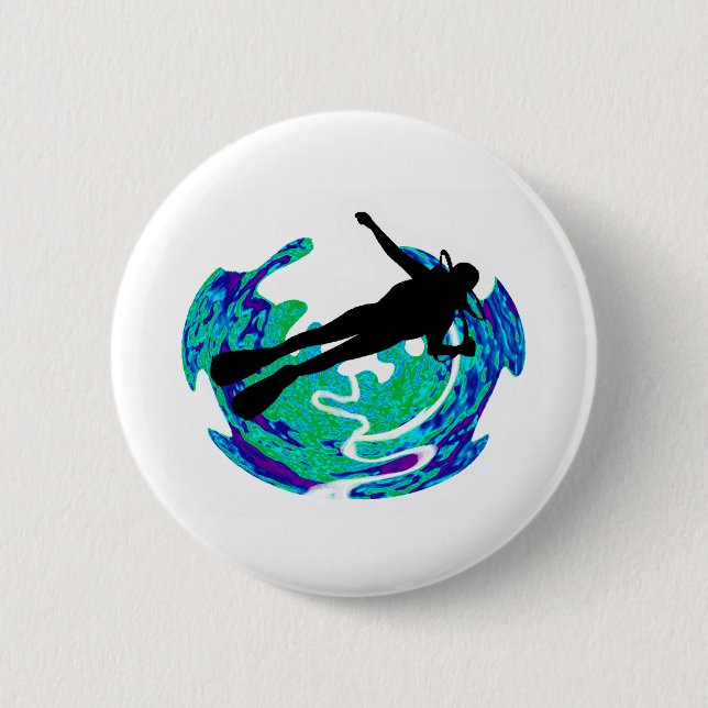 BADGE ROND 5 CM SCAPHANDRE LA DÉFINITION (Devant)