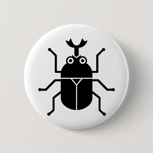 Badge Rond 5 Cm scarabée (Devant)