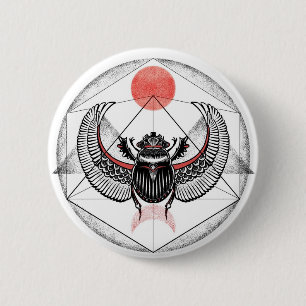 Badge Rond 5 Cm Scarabée