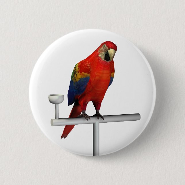Badge Rond 5 Cm Scarlet Macaw (Devant)