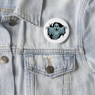 Badge Rond 5 Cm Scary Haunting Ghost