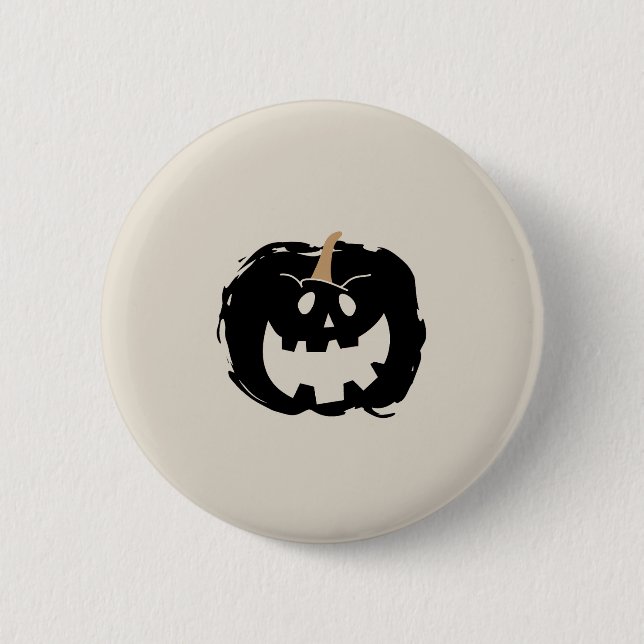 Badge Rond 5 Cm Scary Pumpkin (Devant)