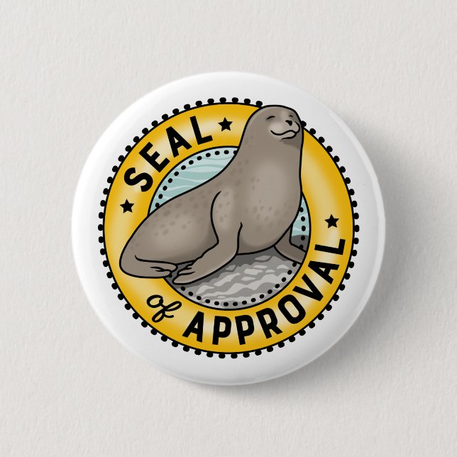 Badge Rond 5 Cm Sceau d'approbation (Devant)