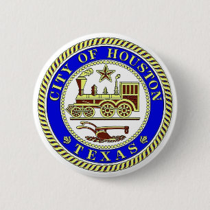 Badge Rond 5 Cm Sceau de Houston
