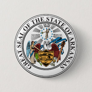 Badge Rond 5 Cm Sceau de l'État de l'Arkansas Bouton USA