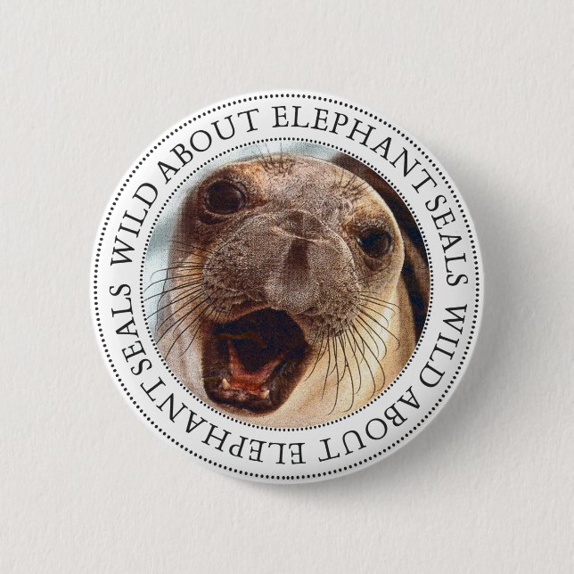 Badge Rond 5 Cm Sceau d'éléphant (Devant)