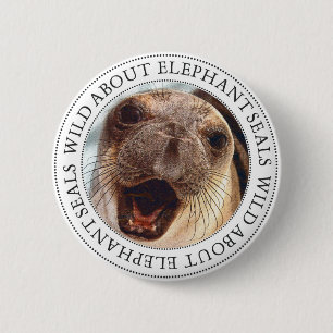 Badge Rond 5 Cm Sceau d'éléphant
