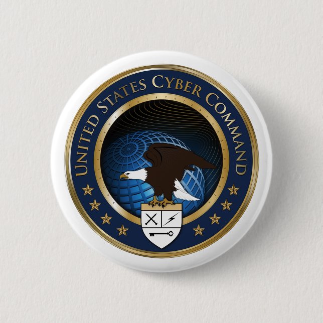 Badge Rond 5 Cm Sceau du cyber-commandement américain (Devant)