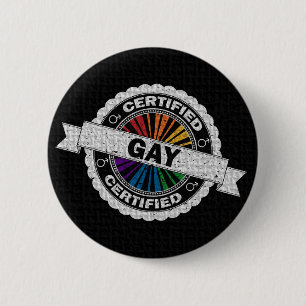 Badge Rond 5 Cm Sceau Gay pride certifié