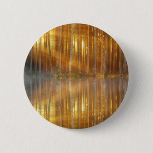 Badge Rond 5 Cm Scène de la forêt de Misty