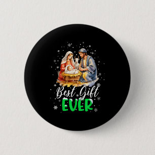 Badge Rond 5 Cm Scène de la Nativité de Jésus Cool Christianisme M
