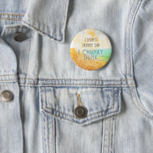 Badge Rond 5 Cm Scène de plage idyllique et chaude de SlipperyJoe
