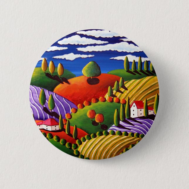 Badge Rond 5 Cm Scène toscane (Devant)