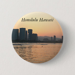 Badge Rond 5 Cm Scènes d'Honolulu