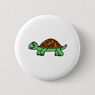 Badge Rond 5 Cm Schildkröte Lustig