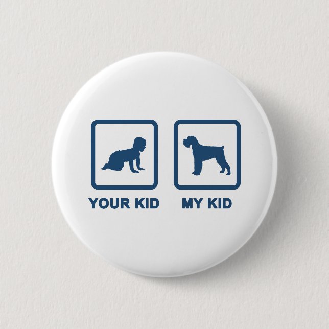 Badge Rond 5 Cm Schnauzer miniature (Devant)