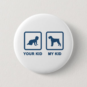Badge Rond 5 Cm Schnauzer miniature