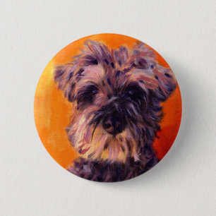 Badge Rond 5 Cm Schnauzer miniature