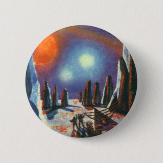 Badge Rond 5 Cm Science Fiction vintage Planète étrangère avec Ali
