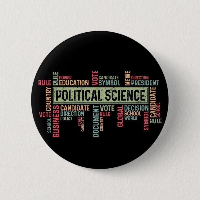 Badge Rond 5 Cm Science politique (Devant)