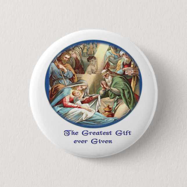 Badge Rond 5 Cm Sciences de la Nativité (Devant)