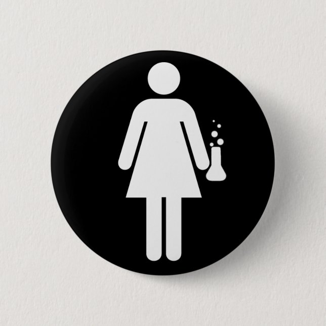 Badge Rond 5 Cm Scientifique de fille (Devant)