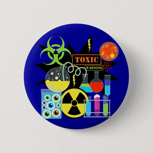 Badge Rond 5 Cm Scientifique fou (Devant)