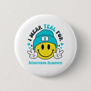 Badge Rond 5 Cm Scleroderma Sensibilisation Ribbon Soutien Cadeaux