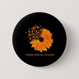 Badge Rond 5 Cm Sclérose Sensibilisation Fleur de ruban Ms Hope Fi