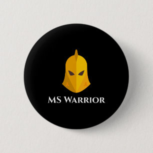 Badge Rond 5 Cm Sclérose Sensibilisation Knight Brave Ms Warrior