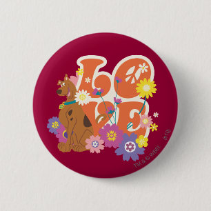 Badge Rond 5 Cm Scooby-Doo "Amour"
