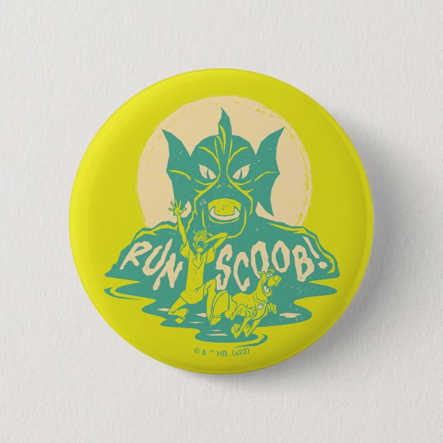 Badge Rond 5 Cm Scooby-Doo | Courez Scoob ! (Devant)
