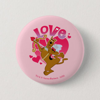 Badge Rond 5 Cm Scooby-Doo Cupid - Amour