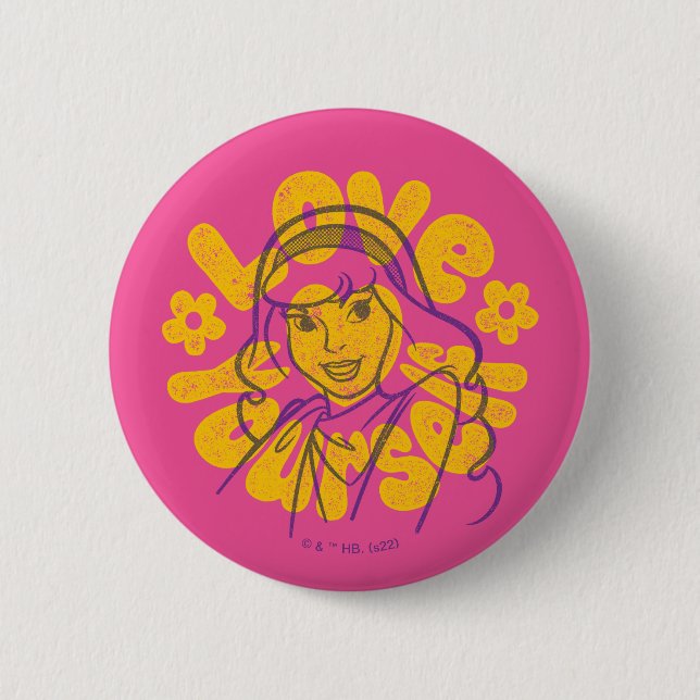 Badge Rond 5 Cm Scooby-Doo | Daphné Vous Aimez (Devant)