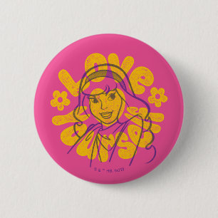Badge Rond 5 Cm Scooby-Doo   Daphné Vous Aimez
