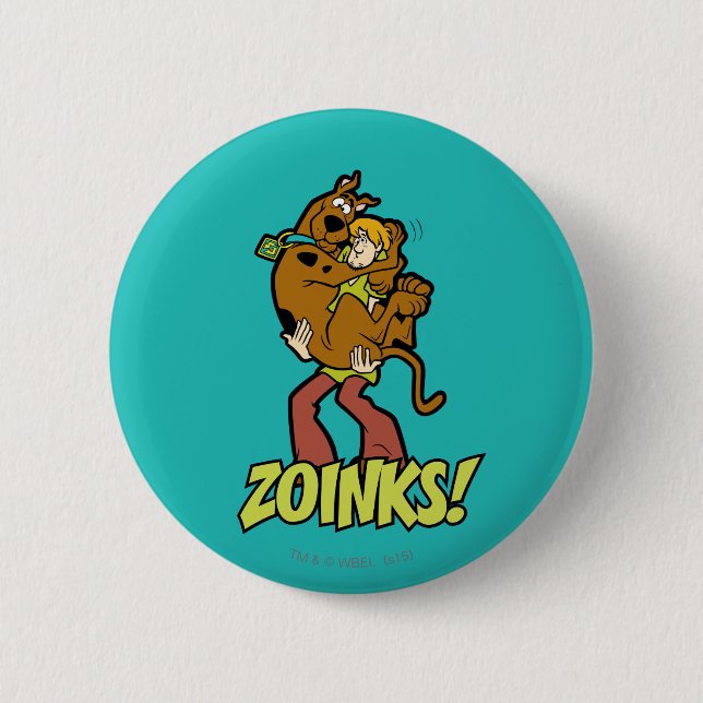Badge Rond 5 Cm Scooby-Doo et Shaggy Zoinks! (Devant)
