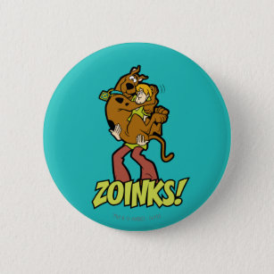 Badge Rond 5 Cm Scooby-Doo et Shaggy Zoinks!