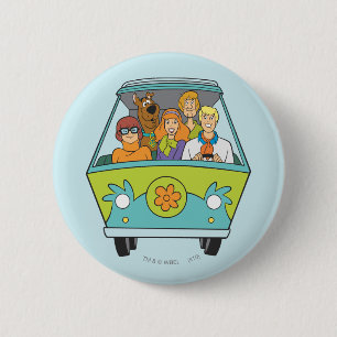 Badge Rond 5 Cm Scooby-Doo & Gang Mystery Machine