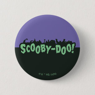 Badge Rond 5 Cm Scooby-Doo ! Logo Monster Silhouette