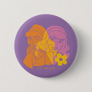 Badge Rond 5 Cm Scooby-Doo   Portrait des fleurs daphné