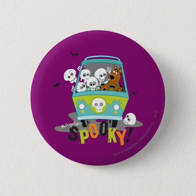 Badge Rond 5 Cm Scooby-Doo Spooky Mystery Machine (Devant)