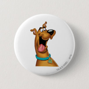 Badge Rond 5 Cm Scooby Doo Visage Excité