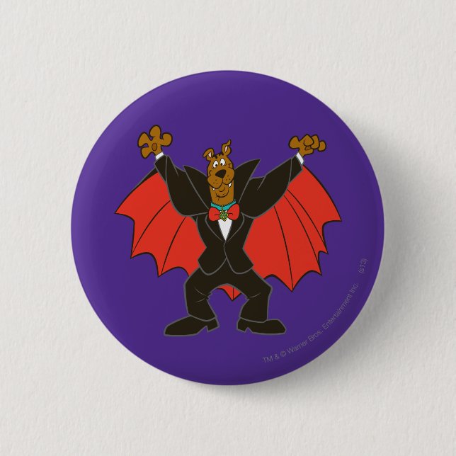 Badge Rond 5 Cm Scooby Dracula (Devant)