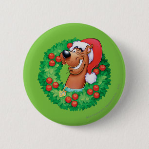 Badge Rond 5 Cm Scooby en couronne