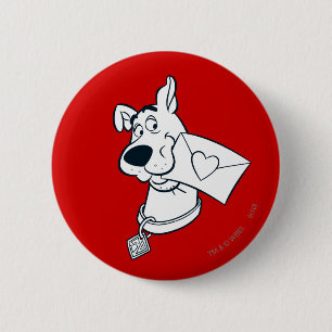 Badge Rond 5 Cm Scooby Valentine's Day