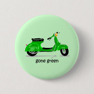 Badge Rond 5 Cm scooter vert allé