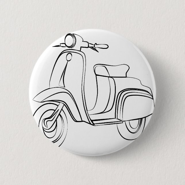 Badge Rond 5 Cm Scooter vintage (Devant)
