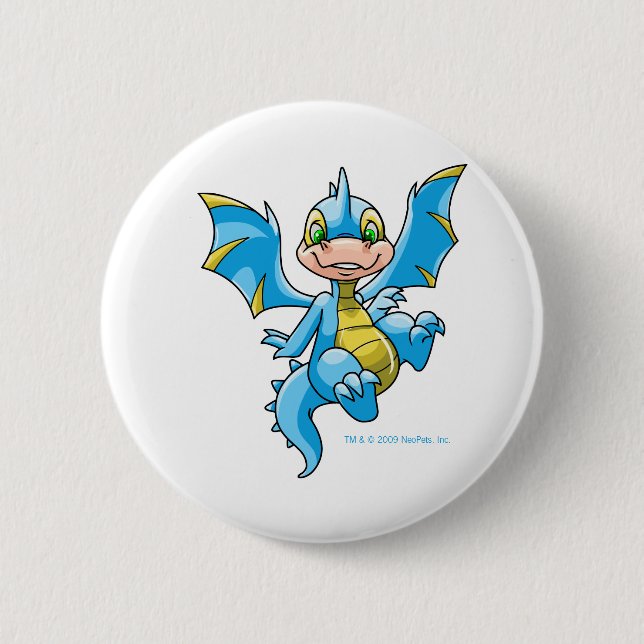 Badge Rond 5 Cm Scorchio bleu curieux (Devant)