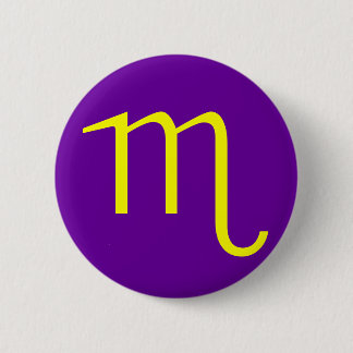 BADGE ROND 5 CM SCORPIO, SIGNE ZODIATIQUE